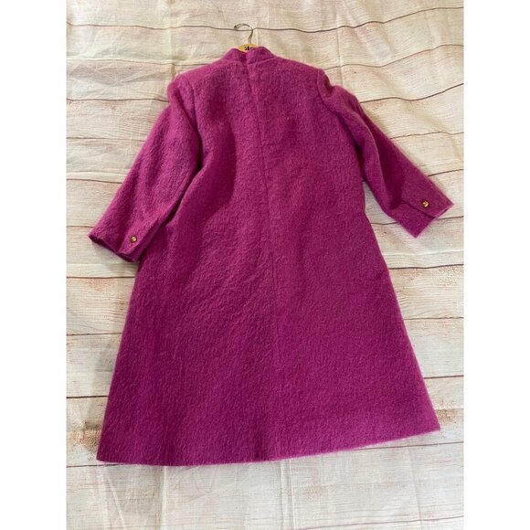 Vintage Jane Chafant Magenta Button Front Union Tag Coat - Med/Large - Picture 11 of 13